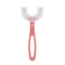 Детская U-образная зубная щетка Childrens u Shaped Toothbrush розовая
